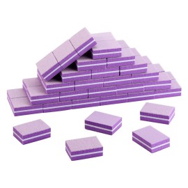 50 Pcs Mini Nail Buffer 180/100 Grit Buffing Blocks for Acrylic Nails Care,Purple 50 Pcs Mini Nail Buffer 180/100 Grit Buffing Blocks for Acrylic Nails Care,Purple
