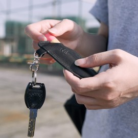 Beautyflier Clip-on Lip Balm Sleeves, Soft Leather Keychain Lipstick Holder Lip Gloss Pouch Lip Balm Holder Travel Accessories