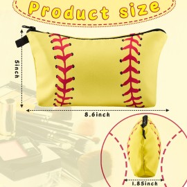 4 Pieces Sport Makeup Bags Sport Cosmetic Bags Sport Pouch Bag Travel Portable Travel Toiletry Bag for Women, Team Player (Yellow,Softball) 4 Pieces Sport Makeup Bags Sport Cosmetic Bags Sport Pouch Bag Travel Portable Travel Toiletry Bag for Women, Team Player (Yellow,Softball)