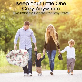 Infant Lounger Baby Nest Replacement Cover | Hypoallergenic | Premium | [Fits Dockatot Deluxe+] (Cover Only) (Roses)