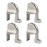 Boat Fender Clips, Adjustable Pontoon Boat Square Rail Fender Cleats/Clips/Hangers for Pontoon Bumpers, Pontoon Boat Accessories for Bumpers, 4 Pack