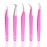 SIVOTE Eyelash Extension Tweezers for Classic & Volume Lashes, 5-Pack, Pink