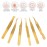 SIVOTE Eyelash Extension Tweezers Fiber Tips Japanese Steel, Set of 6 - Curved, Dolphin, 90 45 Volume Boot & Slight Curved Tweezer - Professional Lash Tweezers for Lash Extensions Gold
