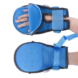 CHOYTONG Safety Dementia Restraint Mitts, Hands Finger Control Glove, Prevent Scratching for Elderly Patient, 2 Pcs (S)