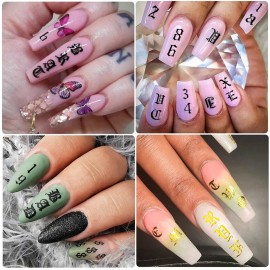 Letter Nail Art Stickers Number Nail Decals Nail Art Supplies Old English Alphabet Nail Sticker Designs Holographic English Font Letters Stickers for Acrylic Nails Decorations (8 Sheets) Letter Nail Art Stickers Number Nail Decals Nail Art Supplies Old English Alphabet Nail Sticker Designs Holographic English Font Letters Stickers for Acrylic Nails Decorations (8 Sheets)