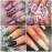 Letter Nail Art Stickers Number Nail Decals Nail Art Supplies Old English Alphabet Nail Sticker Designs Holographic English Font Letters Stickers for Acrylic Nails Decorations (8 Sheets)
