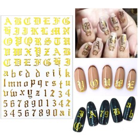 Letter Nail Art Stickers Number Nail Decals Nail Art Supplies Old English Alphabet Nail Sticker Designs Holographic English Font Letters Stickers for Acrylic Nails Decorations (8 Sheets) Letter Nail Art Stickers Number Nail Decals Nail Art Supplies Old English Alphabet Nail Sticker Designs Holographic English Font Letters Stickers for Acrylic Nails Decorations (8 Sheets)