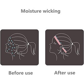 ONEYE Non Slip Headband Workout Headbands for Women Men Solid Sport Headbands Silicone Sweatbands Elastic Sport Hair Bands for Yoga Running Sports Travel Indoor Fitness Gym with 5 PCS