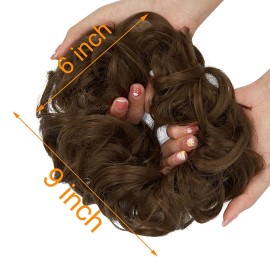 FUTATA Messy Hair Bun Hair Scrunchies Extension Curly Wavy Messy Synthetic Chignon for Women Updo Hairpieces FUTATA Messy Hair Bun Hair Scrunchies Extension Curly Wavy Messy Synthetic Chignon for Women Updo Hairpieces