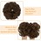 FUTATA Messy Hair Bun Hair Scrunchies Extension Curly Wavy Messy Synthetic Chignon for Women Updo Hairpieces