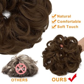 FUTATA Messy Hair Bun Hair Scrunchies Extension Curly Wavy Messy Synthetic Chignon for Women Updo Hairpieces FUTATA Messy Hair Bun Hair Scrunchies Extension Curly Wavy Messy Synthetic Chignon for Women Updo Hairpieces