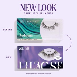Lilac St - Volume Lashes - Dense & Dramatic Look - Tightly Packed Clusters - Reusable - Vegan & Cruelty Free - 10 mm