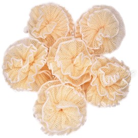 6 Pack Super Exfoliating Home Spa Weave Loofah Shower Sponge Pouf Mesh Brush - Bath Spa Puff Scrubber Ball - Face Body Poof - Rich Foams Bubble4.7 Each