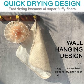 6 Pack Super Exfoliating Home Spa Weave Loofah Shower Sponge Pouf Mesh Brush - Bath Spa Puff Scrubber Ball - Face Body Poof - Rich Foams Bubble4.7 Each