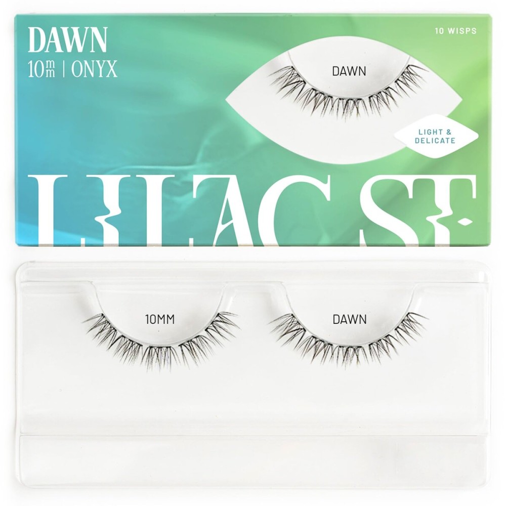 Lilac St - Dawn Natural Faux Eyelash Clusters (10mm) - No Makeup Look - DIY Lash Extension Wisps - Lightweight & Lifelike - Lasts 10 Days - Cruelty Free, Vegan, Women Founded - 10 Lashes