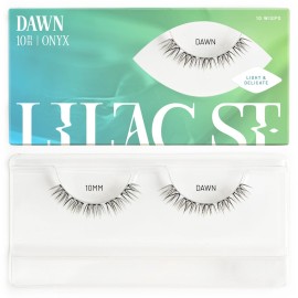 Lilac St - Dawn Natural Faux Eyelash Clusters (10mm) - No Makeup Look - DIY Lash Extension Wisps - Lightweight & Lifelike - Lasts 10 Days - Cruelty Free, Vegan, Women Founded - 10 Lashes