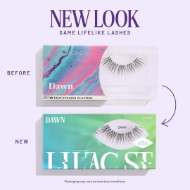 Lilac St - Dawn Natural Faux Eyelash Clusters (10mm) - No Makeup Look - DIY Lash Extension Wisps - Lightweight & Lifelike - Lasts 10 Days - Cruelty Free, Vegan, Women Founded - 10 Lashes