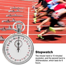 Mechanical Stopwatch Handheld Mechanical Stopwatch Sports Chronograph Running Timer Round Stopwatch Running Timer for Sports,Competitions,Games