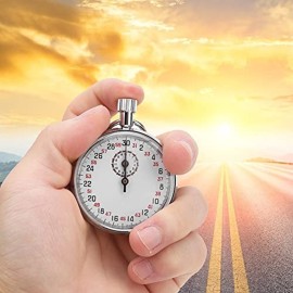 Mechanical Stopwatch Handheld Mechanical Stopwatch Sports Chronograph Running Timer Round Stopwatch Running Timer for Sports,Competitions,Games