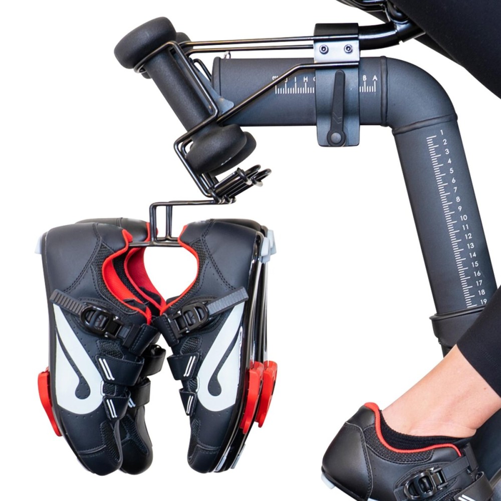 TrubliFit Deluxe Metal Shoe Hangers for Peloton Bike, Black, 2-Pack, Stainless Steel