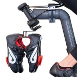 TrubliFit Deluxe Metal Shoe Hangers for Peloton Bike, Black, 2-Pack, Stainless Steel