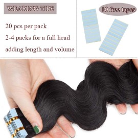 Rich Choices Tape in Hair Extensions Human Hair 40pcs 100g Balayage Jet Black 100% Remy Hair Extensions Real Human Hair Seamless Curly Wavy Tape in Hair of 20 inch 01 Rich Choices Tape in Hair Extensions Human Hair 40pcs 100g Balayage Jet Black 100% Remy Hair Extensions Real Human Hair Seamless Curly Wavy Tape in Hair of 20 inch 01