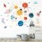 Space Planet Wall Decals Wall Stickers Kids,Cute Educational Wall Stickers for Daycare,Nursery,Playroom,Babyroom,Classroom,School.