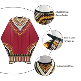 Pelocapa Barber Capes for Men, Haircut Cape with Snap Closures, Professional Salon Cutting Cape, Large Waterproof Hairdressing Cape Gown for Hairstylist- 63 56 (Red)