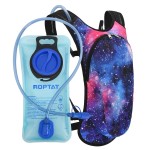 Roptat Hydration Backpack Pack with 2L Hydration Bladder - Lightweight Water Backpack Keeps Water Cool up to 4 Hours Pouch for Women Men Running Riding Biking (Black) (Galaxy 2)