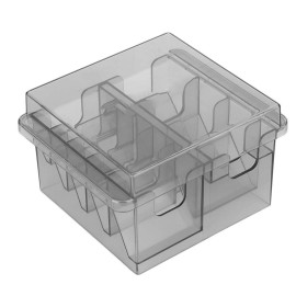 Limit Comb Storage Box Comb Storage Case Clipper Comb Holder Hair Clipper Rack for Hair Trimmers Clippers Salon Hairdressing Tool Transparent Gray