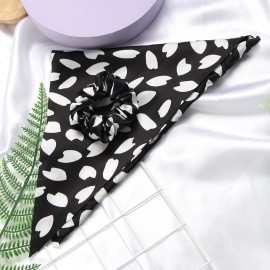 SUSULU Hair Scarf Scrunchies for Women Plain Hair Bobbles Solid Color Fabric Scrunchy Elastic Hair Ties (Black White) SUSULU Hair Scarf Scrunchies for Women Plain Hair Bobbles Solid Color Fabric Scrunchy Elastic Hair Ties (Black White)