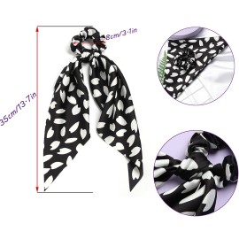 SUSULU Hair Scarf Scrunchies for Women Plain Hair Bobbles Solid Color Fabric Scrunchy Elastic Hair Ties (Black White) SUSULU Hair Scarf Scrunchies for Women Plain Hair Bobbles Solid Color Fabric Scrunchy Elastic Hair Ties (Black White)