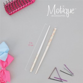 Floral Hair Sticks Chopsticks - Pack of 2- Small White Flowers Floral Hair Sticks Chopsticks - Pack of 2- Small White Flowers