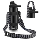 EasyAcc Water Bottle Holder Strap Sling, for Owala FreeSip 24 32 40 oz, Hydro Flask, Cirkul, Yeti, Stanley Flip, Universal Water Bottles, with Carabiner, for Walking Curise Travel (Bottle Excluded)