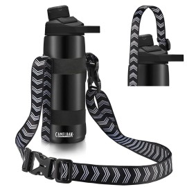 EasyAcc Water Bottle Holder Strap Sling, for Owala FreeSip 24 32 40 oz, Hydro Flask, Cirkul, Yeti, Stanley Flip, Universal Water Bottles, with Carabiner, for Walking Curise Travel (Bottle Excluded)
