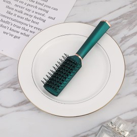 RN BEAUTY Reazana Detangling Brush Anti-Static Massage Hair Brushes Nylon Bristle Pins Blow Drying Detangler Hairbrush for Men and Women of All Wet or Dry Hair Types Malachite Green Color (Vented)