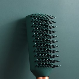 RN BEAUTY Reazana Detangling Brush Anti-Static Massage Hair Brushes Nylon Bristle Pins Blow Drying Detangler Hairbrush for Men and Women of All Wet or Dry Hair Types Malachite Green Color (Vented)