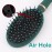 Reazana Detangling Brush Anti-Static Detangler Hair Brushes with Silicone Cushion Base Blow Drying Comb Nylon Bristle Pins Fashion Massage Brush Wet or Dry All Hair Types Styling Dark Green (Oval)