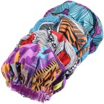 4 Pieces Kids African Pattern Print Fabric Ankara Bonnets Extra Large Satin Lined Bonnets Night Sleep Turban Chemo Cap