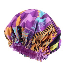 4 Pieces Kids African Pattern Print Fabric Ankara Bonnets Extra Large Satin Lined Bonnets Night Sleep Turban Chemo Cap