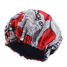 4 Pieces Kids African Pattern Print Fabric Ankara Bonnets Extra Large Satin Lined Bonnets Night Sleep Turban Chemo Cap