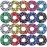 WILLBOND 20 Pieces Soccer Hair Scrunchies, Soft Silk Satin Sport Hair Ties for Girls, Women, Player Team, Christmas (Mixed Colors)