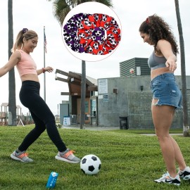 WILLBOND 20 Pieces Soccer Hair Scrunchies, Soft Silk Satin Sport Hair Ties for Girls, Women, Player Team, Christmas (Mixed Colors)