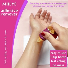 MIILYE Wig Glue Remover x 2 Bottles, Tape in Hair Extensions Remover |Solvent for Adhesive Residue, Lace Front Wig |Poly Hairpieces |Toupee |Cosmetic Hair Bonding Tape Removal MIILYE Wig Glue Remover x 2 Bottles, Tape in Hair Extensions Remover |Solvent for Adhesive Residue, Lace Front Wig |Poly Hairpieces |Toupee |Cosmetic Hair Bonding Tape Removal