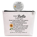 Bestie Gifts for Women Makeup Bag, Birthday Gifts for Best Friend Sister BFF, Best Friend Birthday Gifts Long Distance Gift, Friendship Gifts for Women To My Bestie Cosmetic Bag