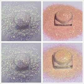 PrettyG 10 Boxes Set UV Color Changing Powder Glitter - Festival Rave Beauty Makeup Face Body Nail Art Decoration UV-10C