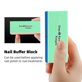 Soft \'N Style 5 Pack 4 Way Nail Buffer Block 4 Step Nail Buffer Block