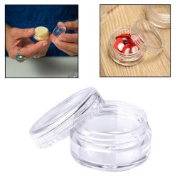 Medsuo 20PCS 5ml Clear Sample Pots Empty Small Travel Containers Leak Proof Refillable Cosmetic Jars Makeup Sample Containers with Lid, Storage Pot for Lip Balm Scrub DIY Cosmetic