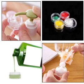 Medsuo 20PCS 5ml Clear Sample Pots Empty Small Travel Containers Leak Proof Refillable Cosmetic Jars Makeup Sample Containers with Lid, Storage Pot for Lip Balm Scrub DIY Cosmetic