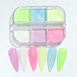 Luminous Nail Powder Night Fluorescent Pigment Holographic Glitter Glow Liquid Nail Art Dust Design Sparkle Nails Supplies 3D Nail Art Decoration for Women Girls Manicure Tips Charms (6 Colors) Luminous Nail Powder Night Fluorescent Pigment Holographic Glitter Glow Liquid Nail Art Dust Design Sparkle Nails Supplies 3D Nail Art Decoration for Women Girls Manicure Tips Charms (6 Colors)